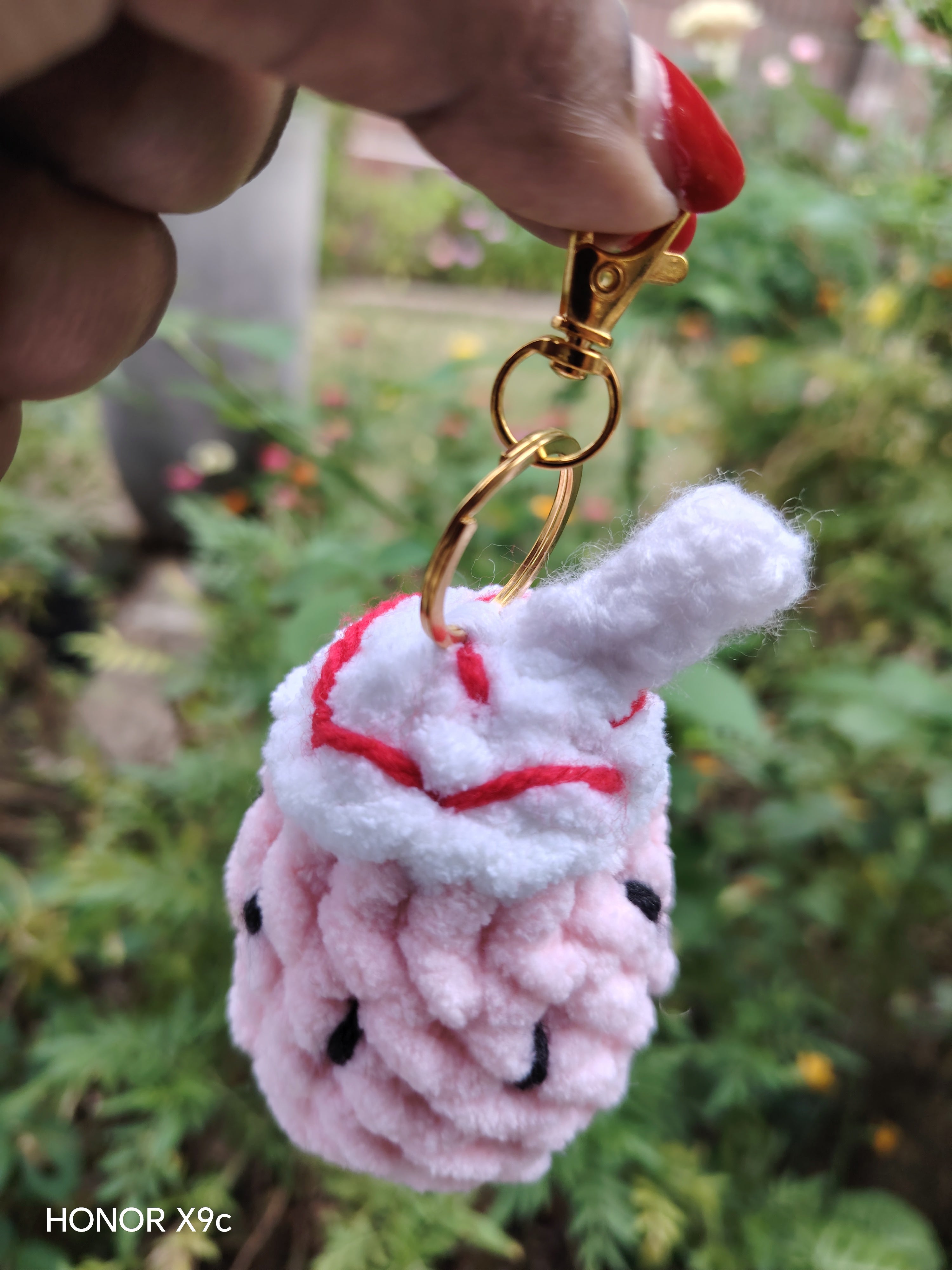 Strawberry Boba Keychain
